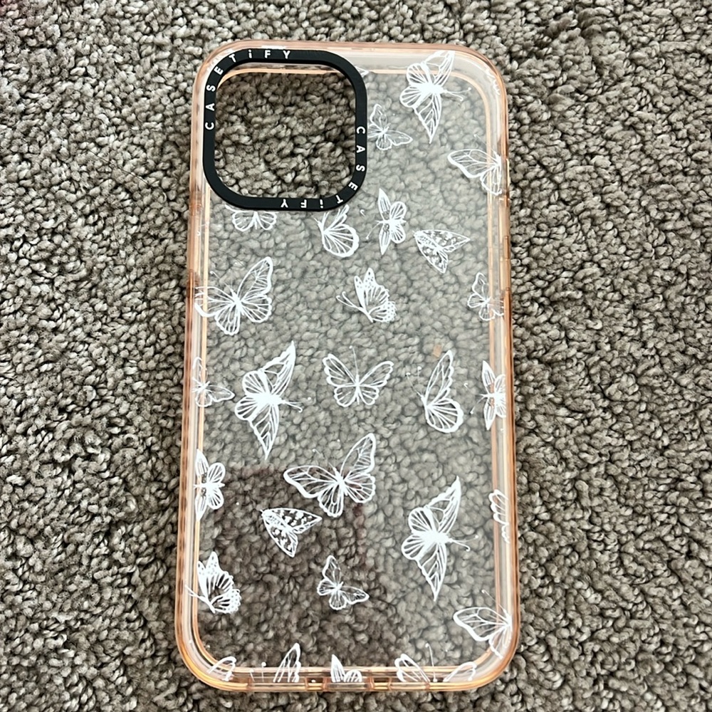 Casetify Peach butterfly iPhone 13 Pro Max case